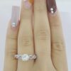 1.1 ct Round Diamond Crossover 14K White Gold Engagement Ring Rtl 7,500