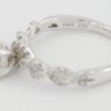 1.1 ct Round Diamond Crossover 14K White Gold Engagement Ring Rtl 7,500