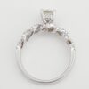 1.1 ct Round Diamond Crossover 14K White Gold Engagement Ring Rtl 7,500