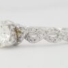 1.1 ct Round Diamond Crossover 14K White Gold Engagement Ring Rtl 7,500