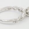 1.1 ct Round Diamond Crossover 14K White Gold Engagement Ring Rtl 7,500