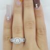 Helzberg 1.03 ct Round Diamond Halo Engagement Ring in 14k White Gold