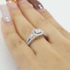 Helzberg 1.03 ct Round Diamond Halo Engagement Ring in 14k White Gold