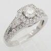 Helzberg 1.03 ct Round Diamond Halo Engagement Ring in 14k White Gold