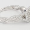 Vera Wang Love 1 ct Princess Diamond Double Halo Engagement Ring 14K W Gold