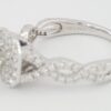 Vera Wang Love 1 ct Princess Diamond Double Halo Engagement Ring 14K W Gold