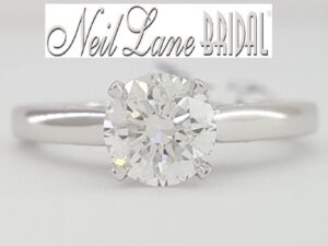 Neil Lane 1.13 ct Round Diamond Engraved Profile Solitaire 14k Engagement Ring