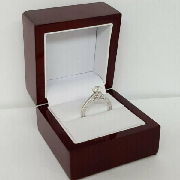 Neil Lane 1.13 ct Round Diamond Engraved Profile Solitaire 14k Engagement Ring