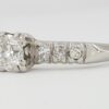 Antique Art Deco Old European Cut Diamond Engagement Ring Palladium 0.5 ct
