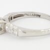 Antique Art Deco Old European Cut Diamond Engagement Ring Palladium 0.5 ct