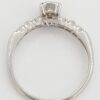 Antique Art Deco Old European Cut Diamond Engagement Ring Palladium 0.5 ct