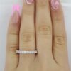 Round Diamond Full Circle Eternity 14k White Gold Wedding Band / Ring 1 ct