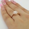 A. Jaffe 14K Rose Gold 1.03 ct Round Diamond Floral Halo Engagement Ring Rtl 8K