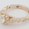 A. Jaffe 14K Rose Gold 1.03 ct Round Diamond Floral Halo Engagement Ring Rtl 8K
