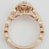 A. Jaffe 14K Rose Gold 1.03 ct Round Diamond Floral Halo Engagement Ring Rtl 8K
