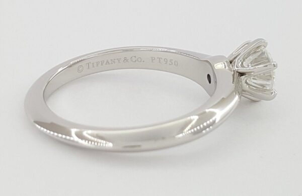 Tiffany & Co Round Diamond Solitaire Platinum Engagement Ring 0.73 ct