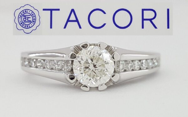TACORI Neotare Canadian Round Diamond Engagement Ring 1.18 ct 18kt WG Rtl 7.4K