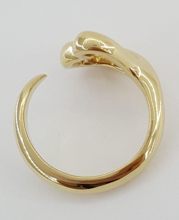 Vintage Tiffany & Co Elsa Peretti ® 18K Yellow Gold Medium Open Heart Ring 16mm