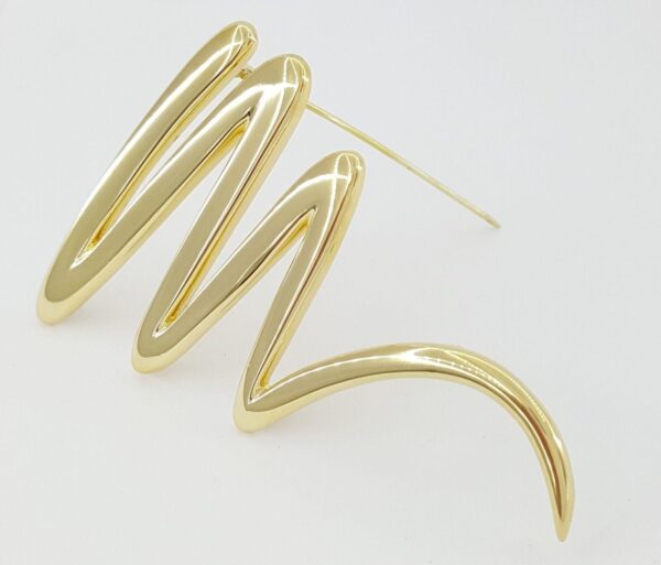 Tiffany & Co Paloma Picasso 18K Zig-Zag Squiggle Pin Brooch Large 22.7Grams 2.6"