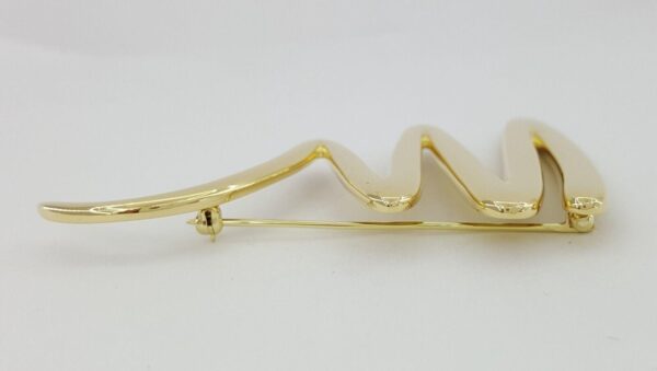 Tiffany & Co Paloma Picasso 18K Zig-Zag Squiggle Pin Brooch Large 22.7Grams 2.6"