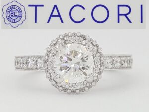 TACORI Blooming Beauties 1.58 ct Round Halo Engagement Ring HT2520RD6 Rtl 15K