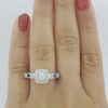 Vera Wang Love 14K Gold 0.75 ct Round Diamond Halo Engagement Ring Retail 2,999