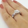 Vera Wang Love 14K Gold 0.75 ct Round Diamond Halo Engagement Ring Retail 2,999