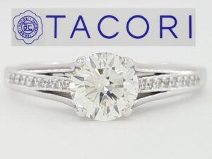 0.83 ct Simply Tacori 2601RD5 18k White Gold Engagement Ring I/SI2 GIA Rtl 6.4k