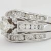 Princess Brilliant Cut Diamond Engagement Ring 2 Wedding Band Set 1.5 ct 14K