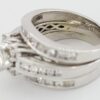 Princess Brilliant Cut Diamond Engagement Ring 2 Wedding Band Set 1.5 ct 14K