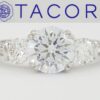 Tacori Platinum 3-Stone 0.85 ct Round Semi-Mount Engagement Ring Rtl 7,960