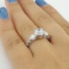 Tacori Platinum 3-Stone 0.85 ct Round Semi-Mount Engagement Ring Rtl 7,960