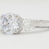 Tacori Platinum 3-Stone 0.85 ct Round Semi-Mount Engagement Ring Rtl 7,960