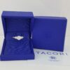 Tacori Platinum 3-Stone 0.85 ct Round Semi-Mount Engagement Ring Rtl 7,960