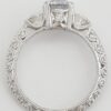 Tacori Platinum 3-Stone 0.85 ct Round Semi-Mount Engagement Ring Rtl 7,960