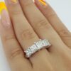 Princess Cut Diamonds 5 Five Stone Platinum Ring GIA 3.24 ct Retail 12,000
