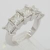 Princess Cut Diamonds 5 Five Stone Platinum Ring GIA 3.24 ct Retail 12,000