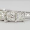 Princess Cut Diamonds 5 Five Stone Platinum Ring GIA 3.24 ct Retail 12,000