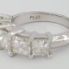 Princess Cut Diamonds 5 Five Stone Platinum Ring GIA 3.24 ct Retail 12,000