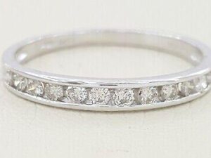 0.2 ct Platinum Channel Set Champagne Color Diamond Wedding Anniversary Band