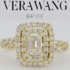 Vera Wang Love 1 ct Emerald Diamond Double Halo Crossover Engagement Ring 3,999