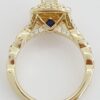 Vera Wang Love 1 ct Emerald Diamond Double Halo Crossover Engagement Ring 3,999