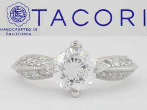 TACORI Platinum Semi-Mount 0.7 ct Diamond Engagement Ring Retail 6,050