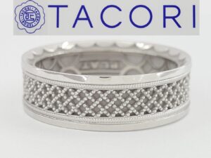 TACORI Sculpted Crescent 120-7 Men's 7mm Platinum Wedding Band Retail 4,490