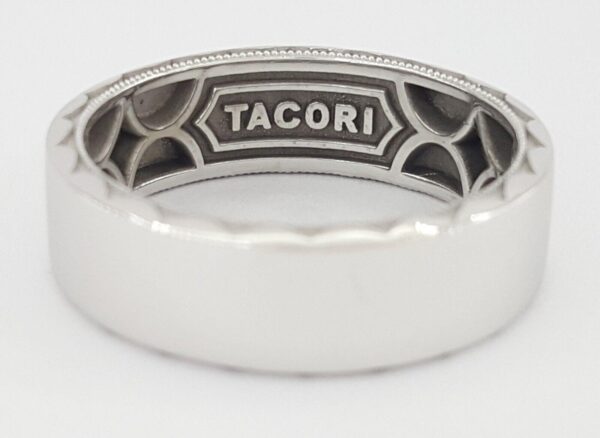TACORI Sculpted Crescent 105-7B 7mm Men's 18k White Gold Wedding Band Rtl 2,490