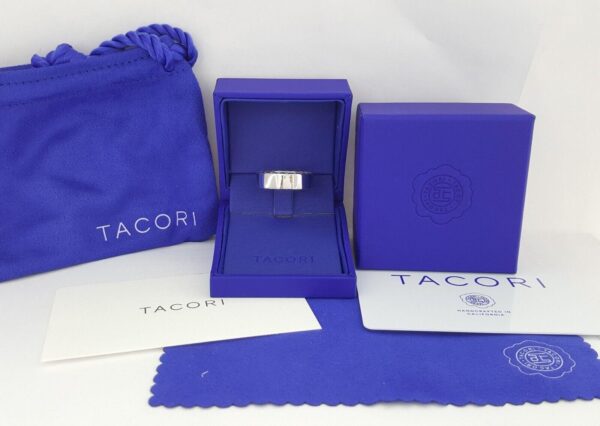 TACORI Sculpted Crescent 105-7B 7mm Men's 18k White Gold Wedding Band Rtl 2,490