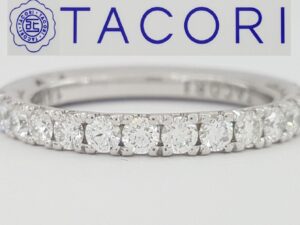 TACORI Clean Crescent 32-25B 18k White Gold 0.69ct Diamond Wedding Band Rtl4,990