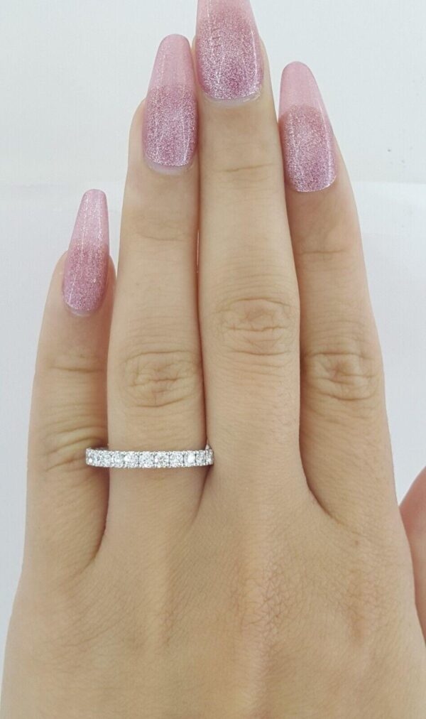 TACORI Clean Crescent 32-25B 18k White Gold 0.69ct Diamond Wedding Band Rtl4,990