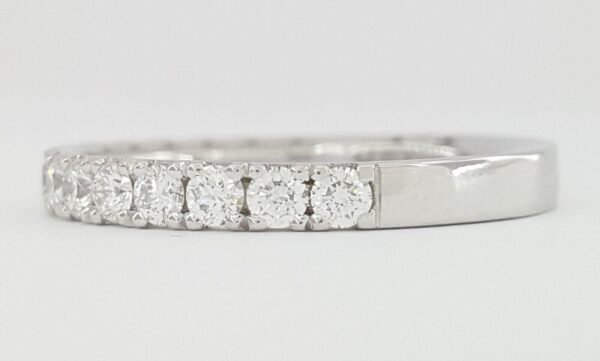 TACORI Clean Crescent 32-25B 18k White Gold 0.69ct Diamond Wedding Band Rtl4,990