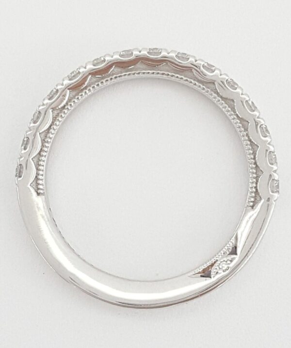 TACORI Clean Crescent 32-25B 18k White Gold 0.69ct Diamond Wedding Band Rtl4,990
